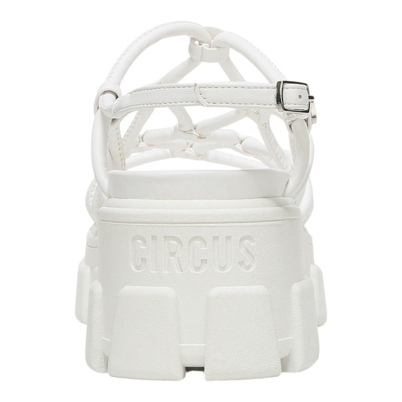 Circus by Sam Edelman Women's White Greyson Strappy Platform Sandal Size 8 - Picture 2 of 9